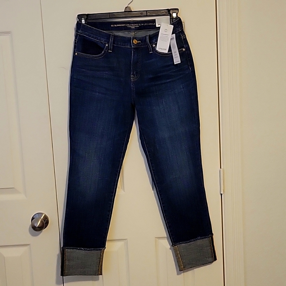 NWT'S CHICO'S So Slimming Girlfriend Slim Leg Ankle Jean 👖 Indigo Chico's Sz 0R